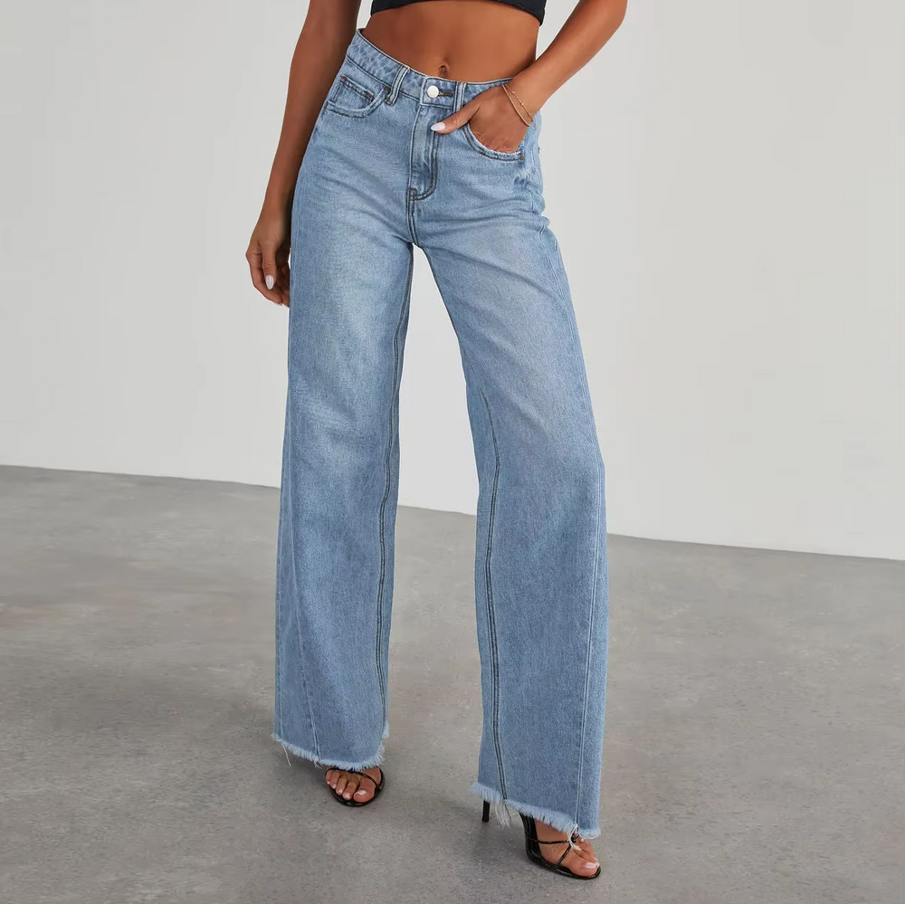 Frayed Hem Jeans - HESTONS