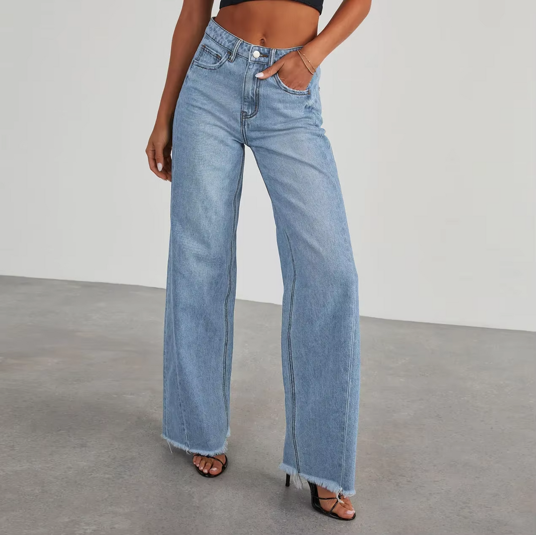 Frayed Hem Jeans - HESTONS