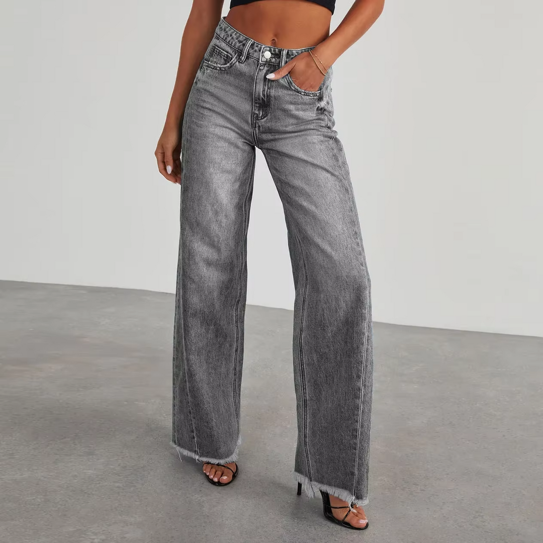 Frayed Hem Jeans - HESTONS