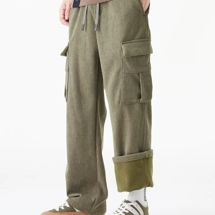 Fleece Lined Corduroy Pants - HESTONS