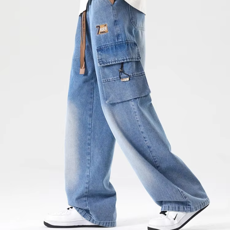 Large Pocket Cargo Jeans - HESTONS