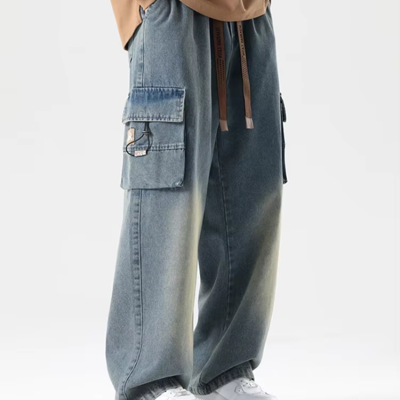 Large Pocket Cargo Jeans - HESTONS