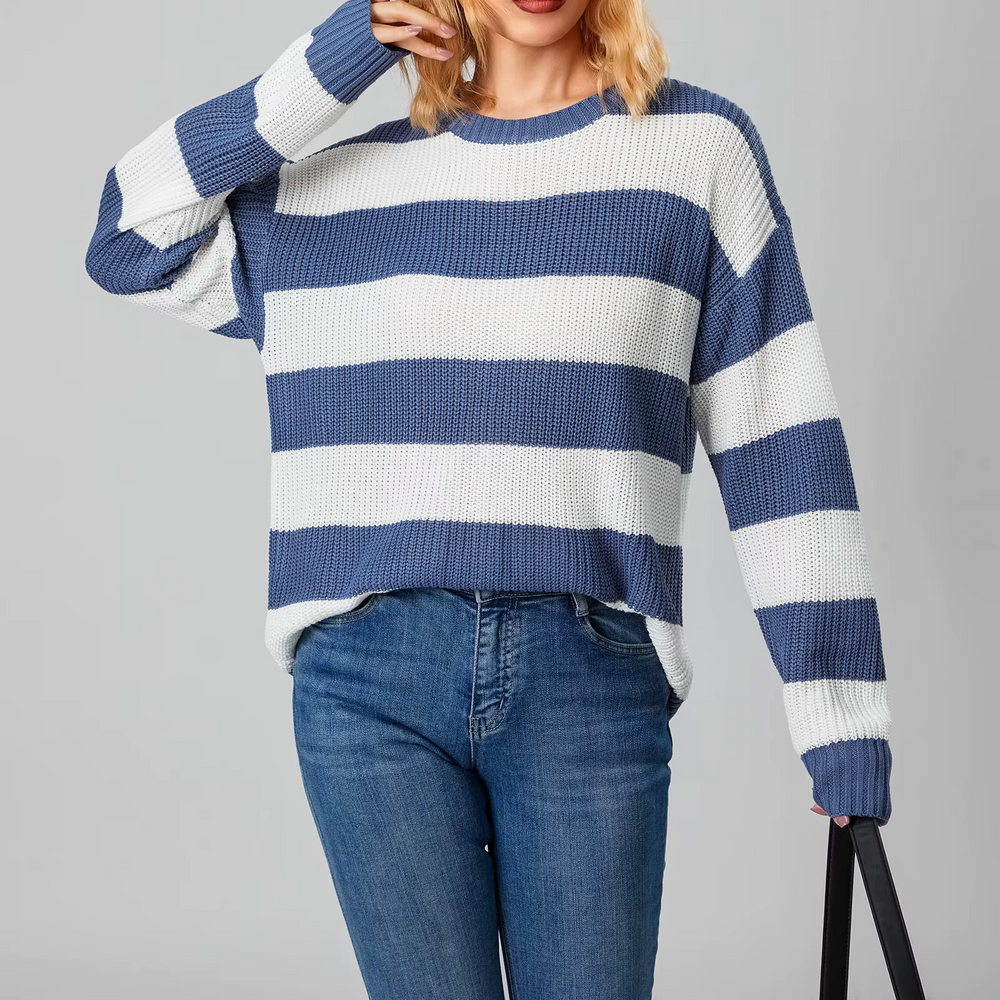 Color Stripe Pullover - HESTONS