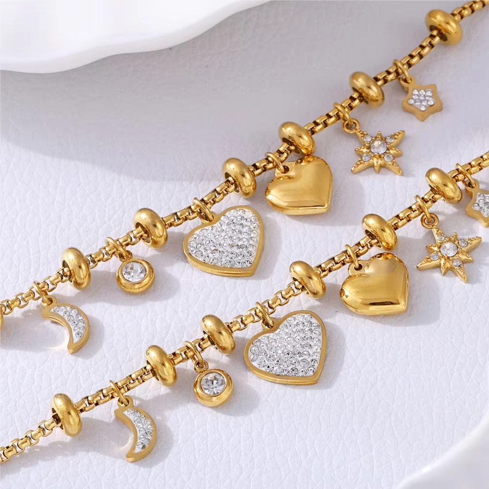 Twinkling Heart Charm Bracelet - HESTONS