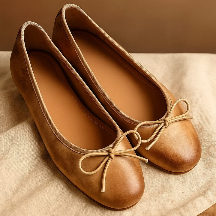 Women’s Genuine Cow Leather Ballet Flats - Shop Hestons
