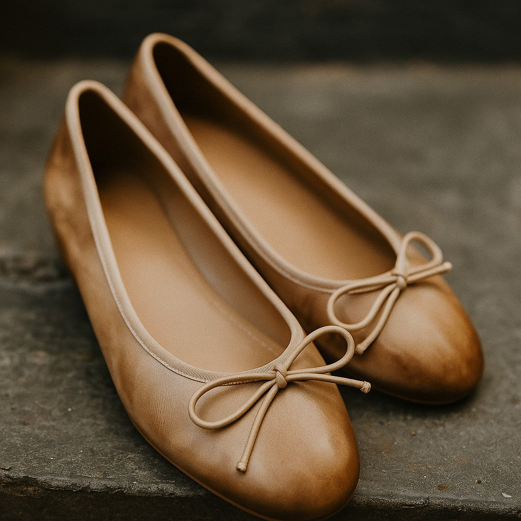 Women’s Genuine Cow Leather Ballet Flats - Shop Hestons