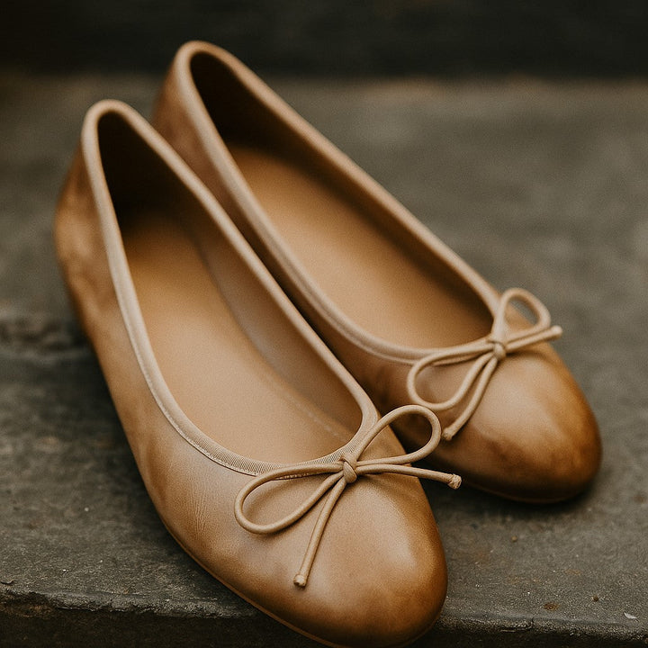 Women’s Genuine Cow Leather Ballet Flats - Shop Hestons