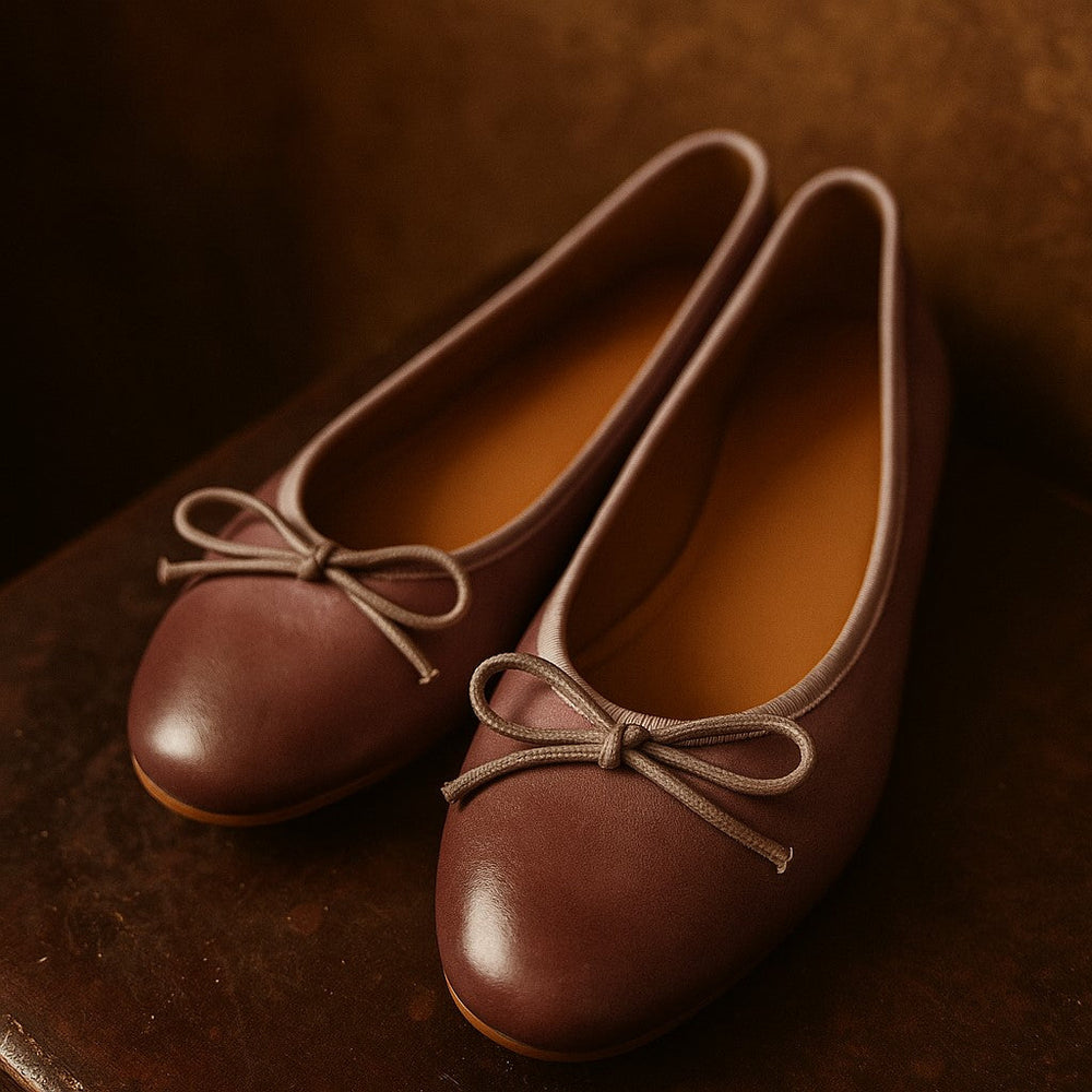 Women’s Genuine Cow Leather Ballet Flats - Shop Hestons