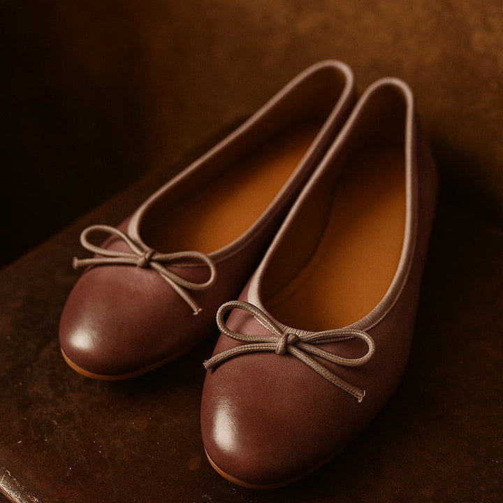 Women’s Genuine Cow Leather Ballet Flats - Shop Hestons