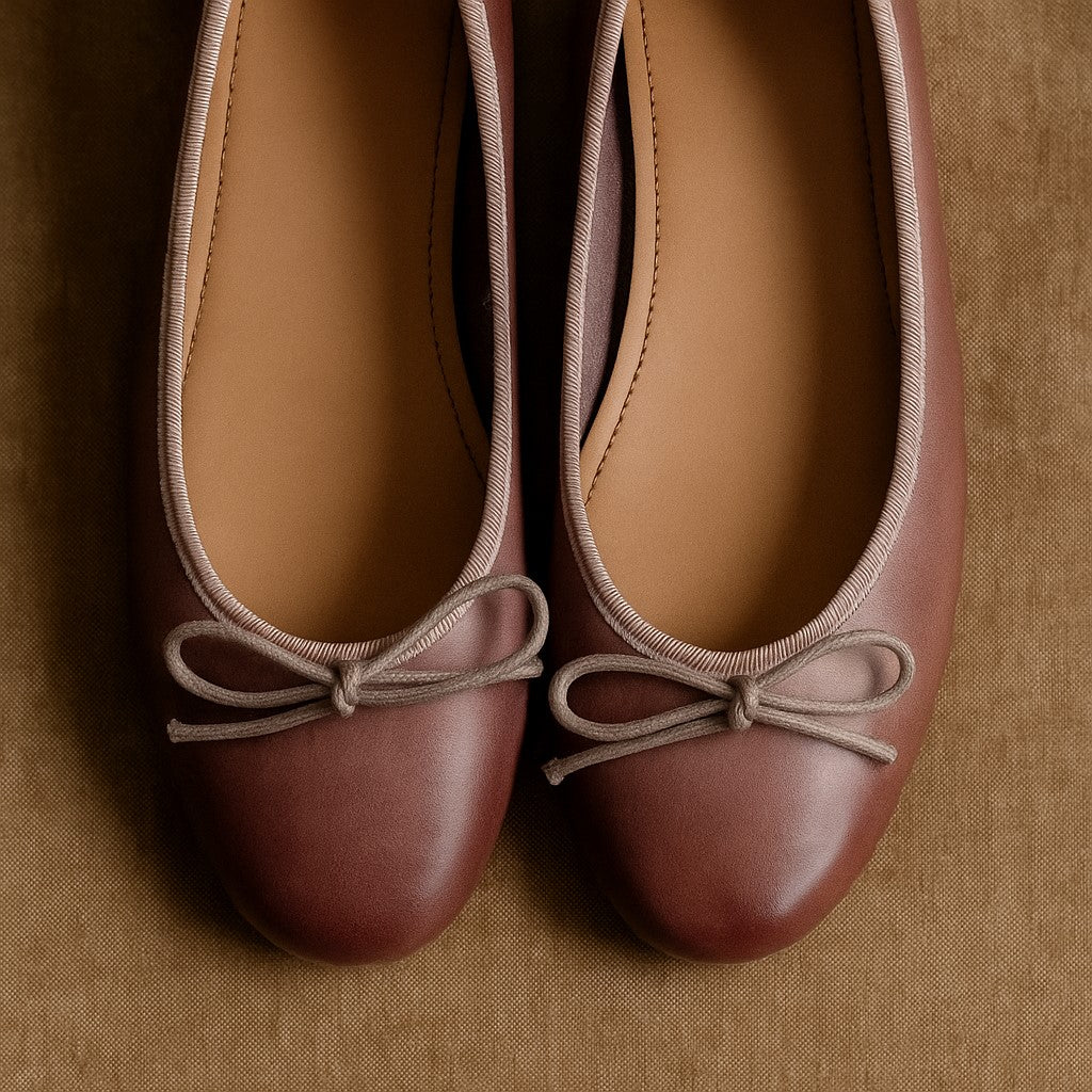 Women’s Genuine Cow Leather Ballet Flats - Shop Hestons