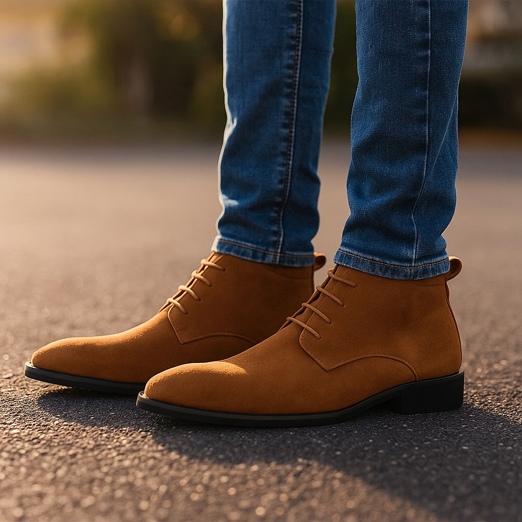 Men’s James Bond Style Suede Desert Boots - Shop Hestons