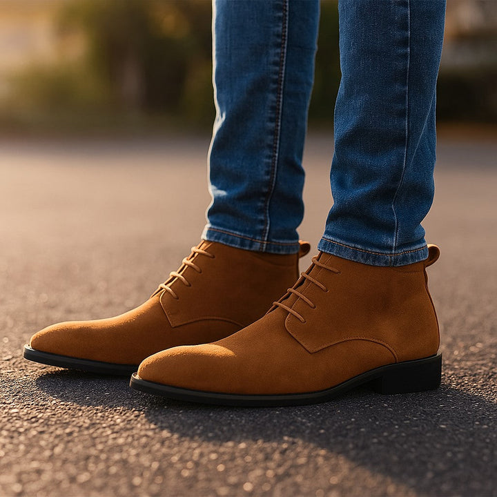 Men’s James Bond Style Suede Desert Boots - Shop Hestons