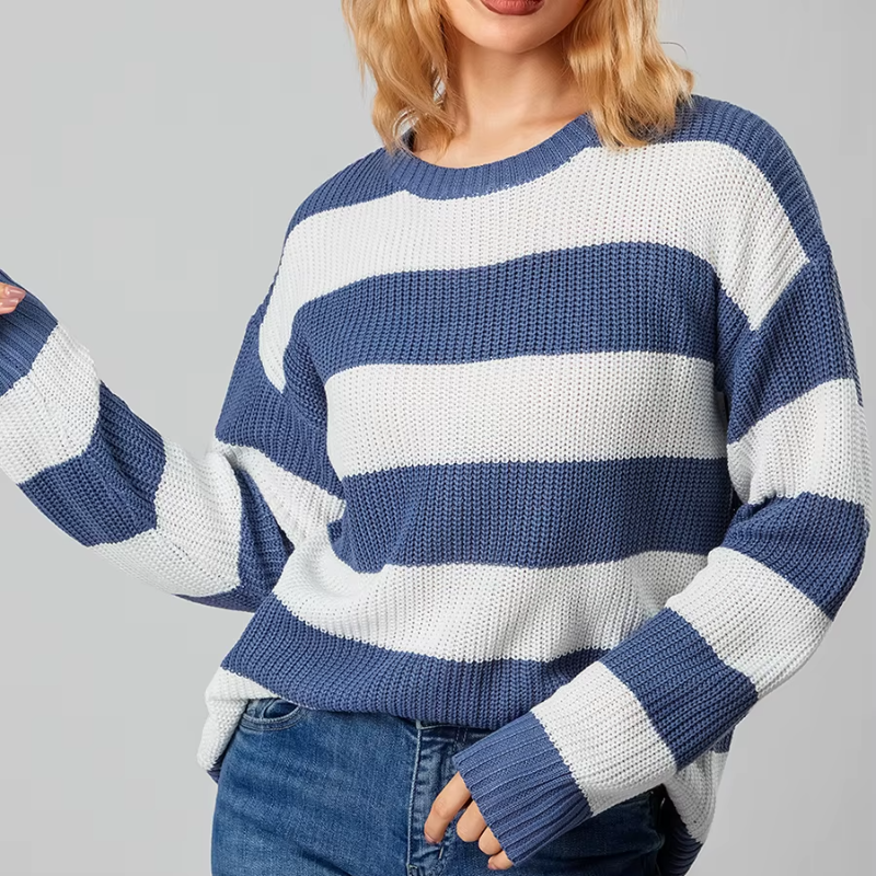 Color Stripe Pullover - HESTONS