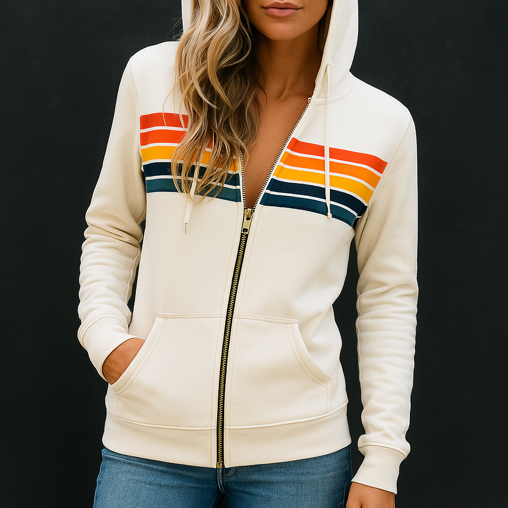 Vintage Striped Hoodie - HESTONS