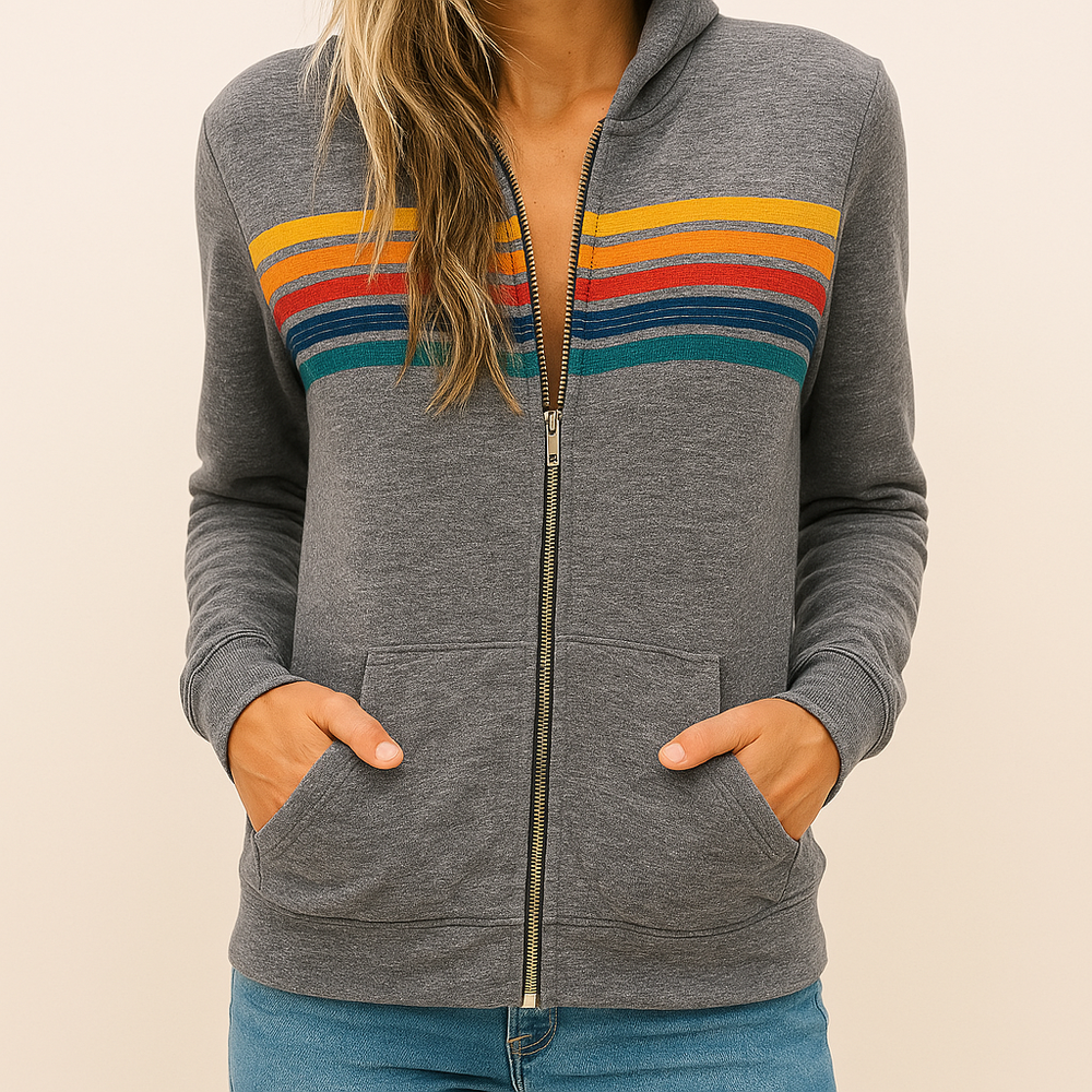 Vintage Striped Hoodie - HESTONS