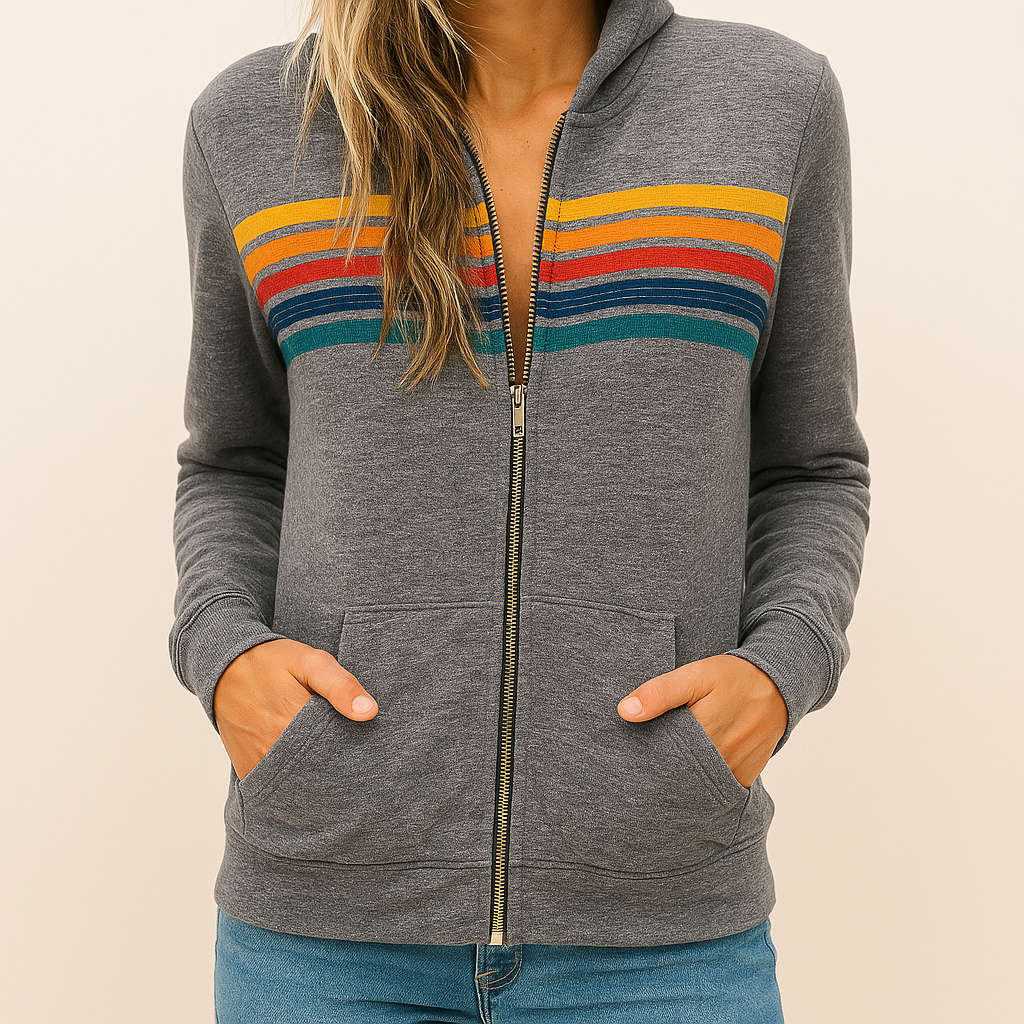 Vintage Striped Hoodie - HESTONS