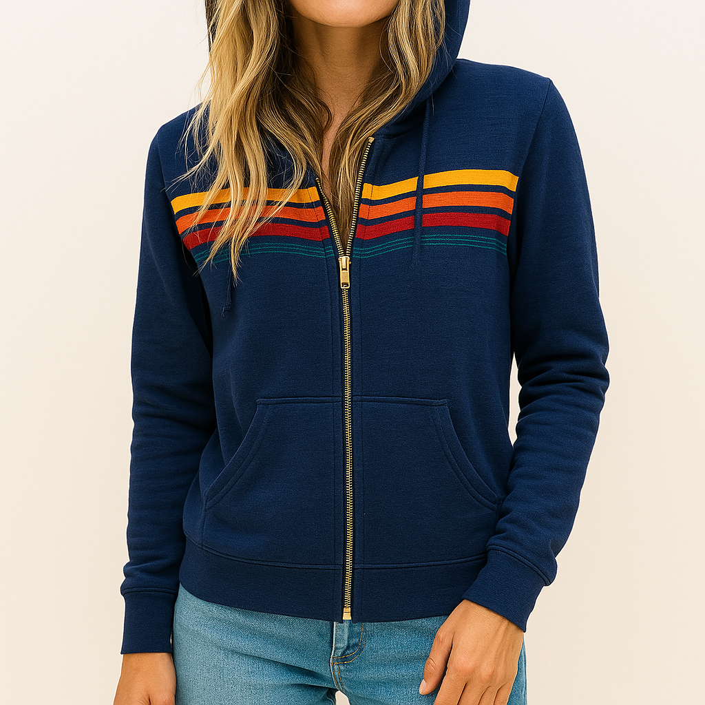 Vintage Striped Hoodie - HESTONS