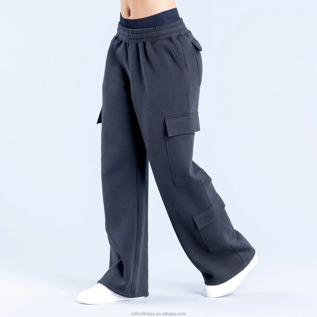 Women’s Wide-Leg Cargo Sweatpants - Shop Hestons