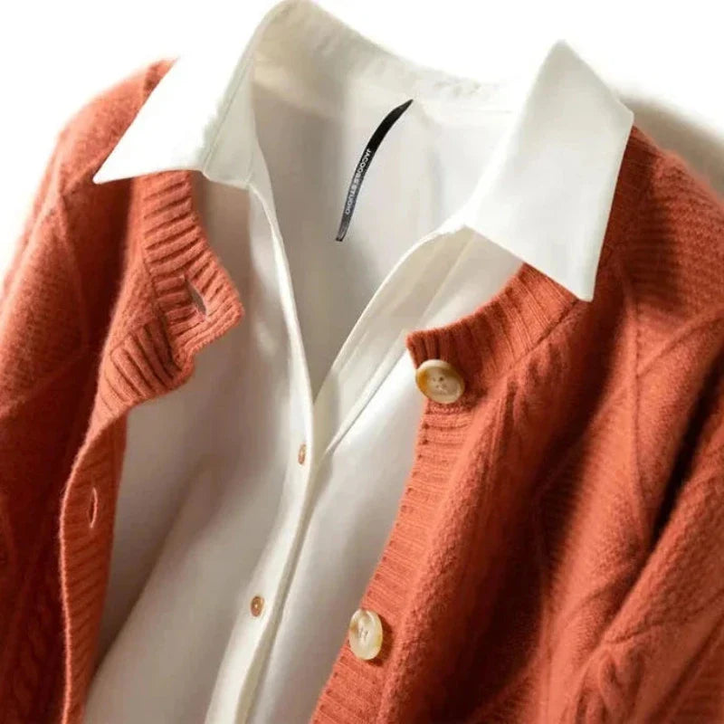 Cable Knit Cardigan - HESTONS
