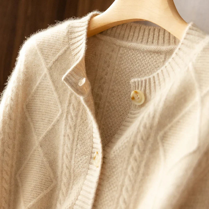 Cable Knit Cardigan - HESTONS