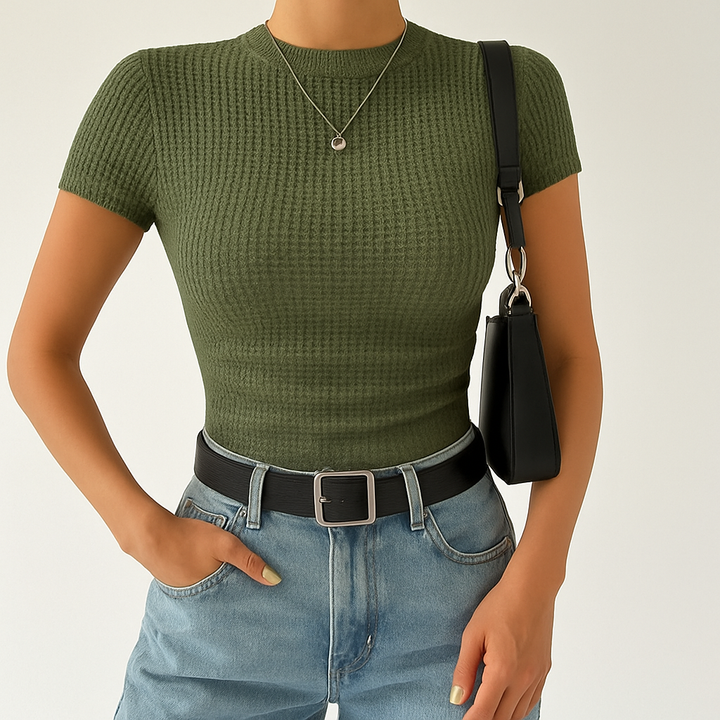 Waffle Knit Short Sleeve - HESTONS