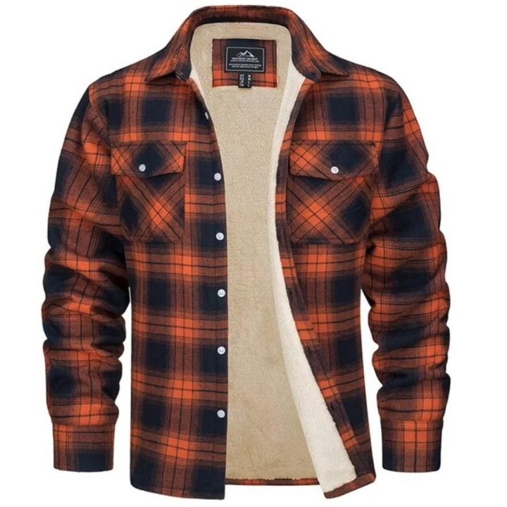 Men’s Sherpa‑Lined Plaid Flannel Shirt Jacket - Shop Hestons
