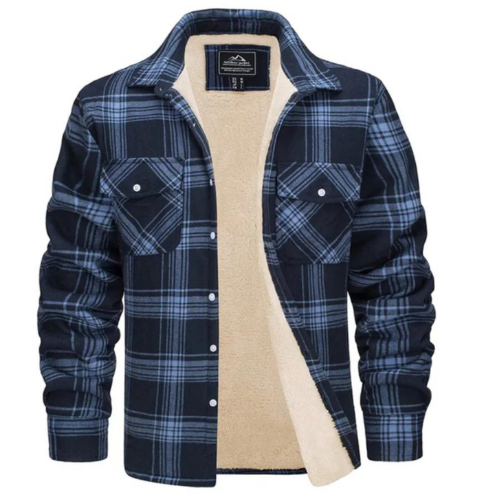 Men’s Sherpa‑Lined Plaid Flannel Shirt Jacket - Shop Hestons