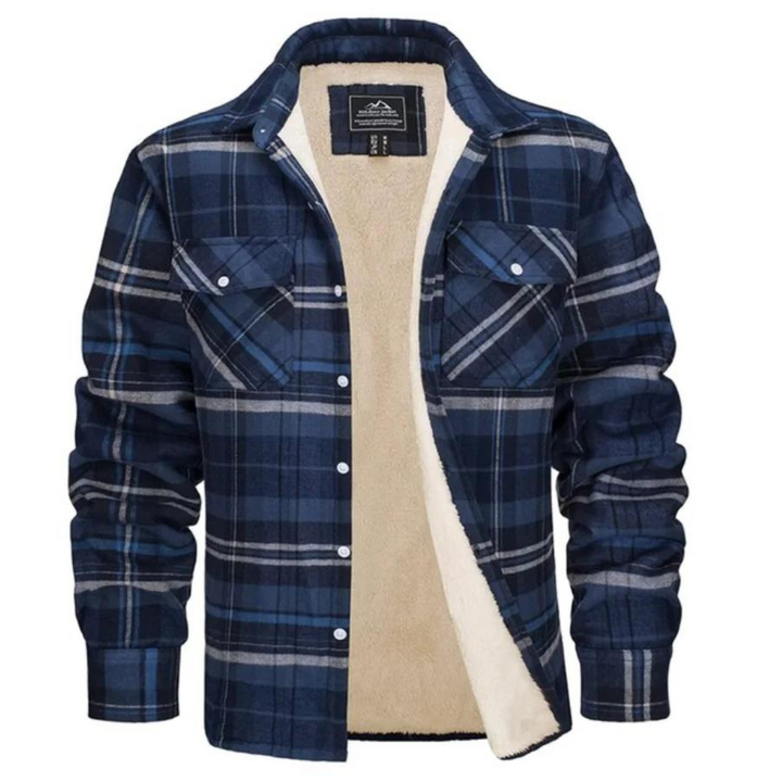 Men’s Sherpa‑Lined Plaid Flannel Shirt Jacket - Shop Hestons