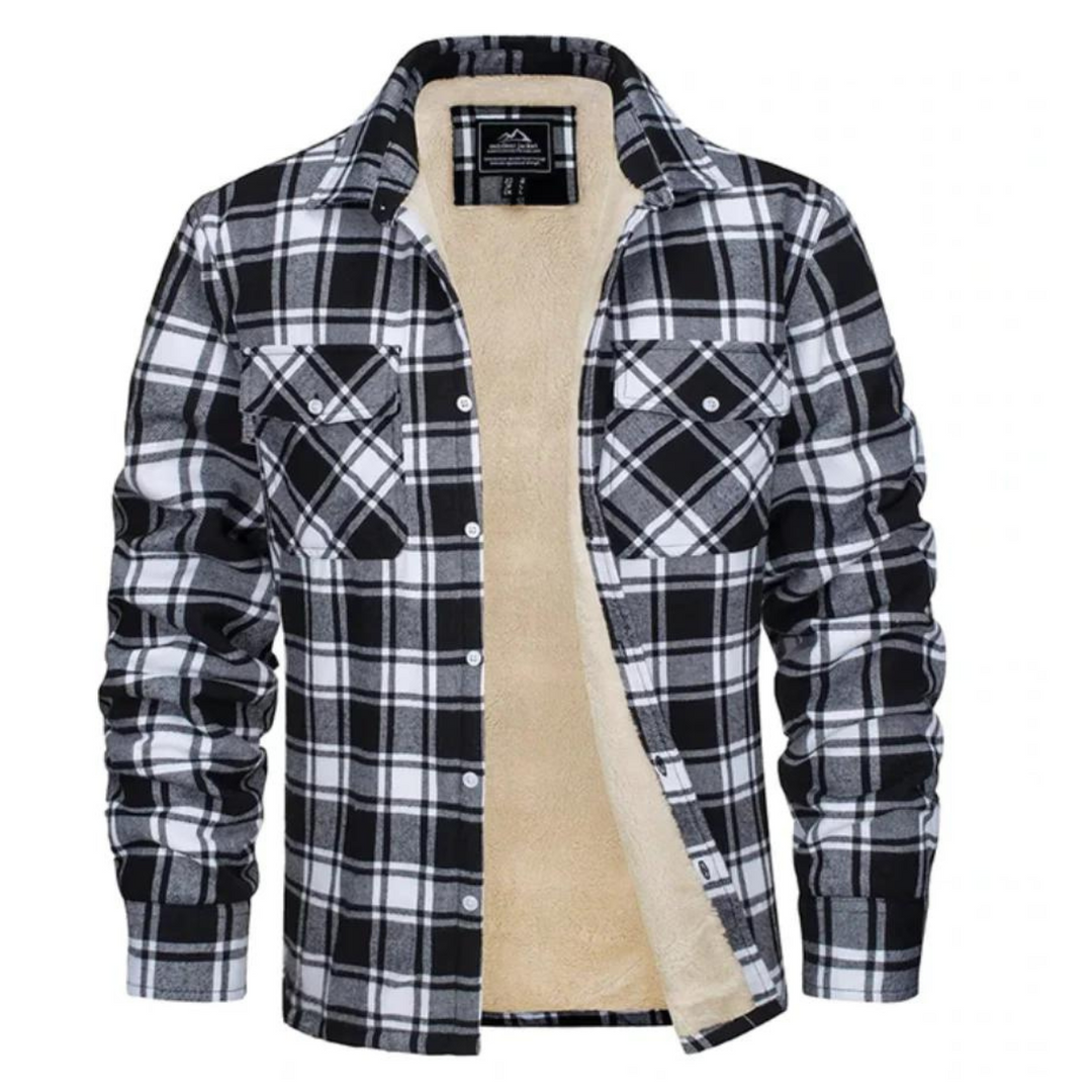 Men’s Sherpa‑Lined Plaid Flannel Shirt Jacket - Shop Hestons
