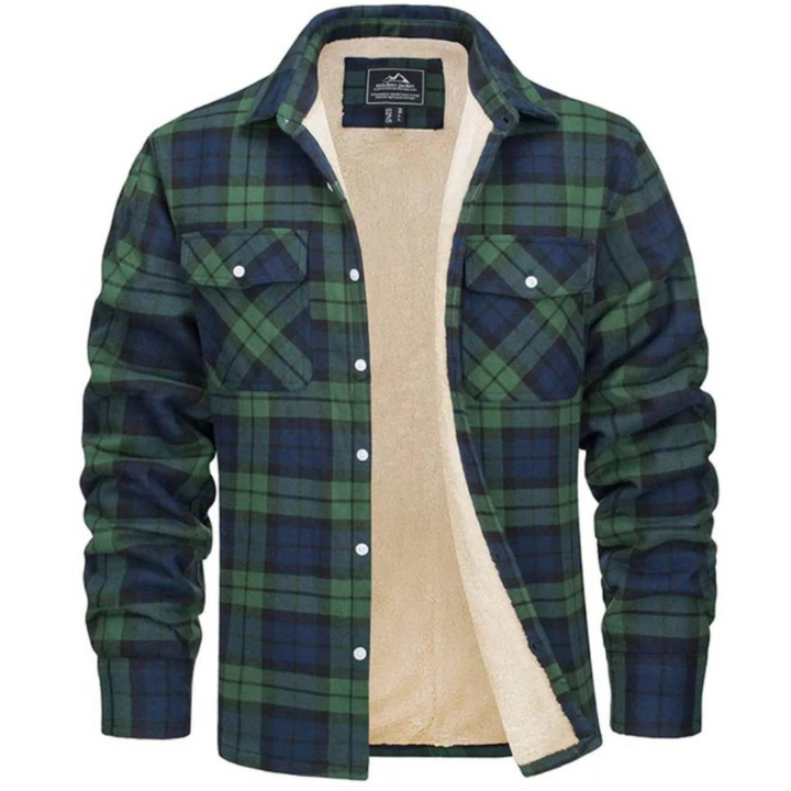 Men’s Sherpa‑Lined Plaid Flannel Shirt Jacket - Shop Hestons