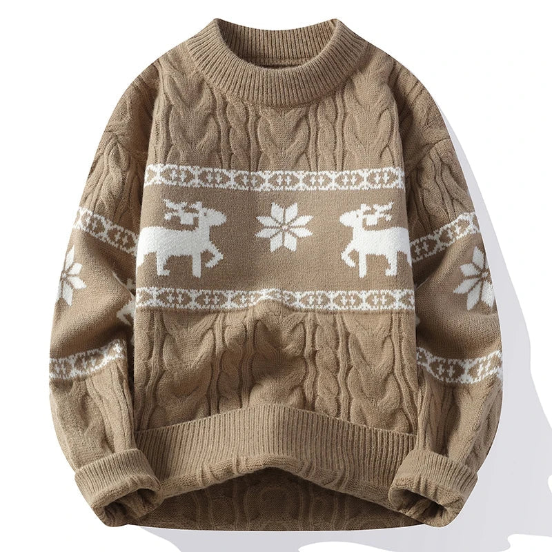 Men’s Red Reindeer Knit Sweater - Shop Hestons