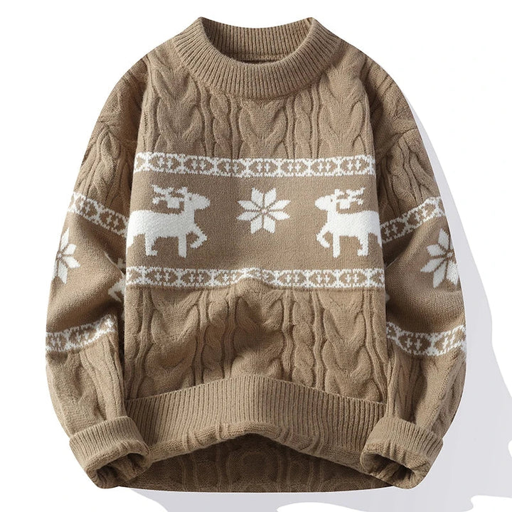 Men’s Red Reindeer Knit Sweater - Shop Hestons