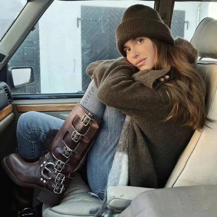 Women’s Buckled Leather Boots - Shop Hestons