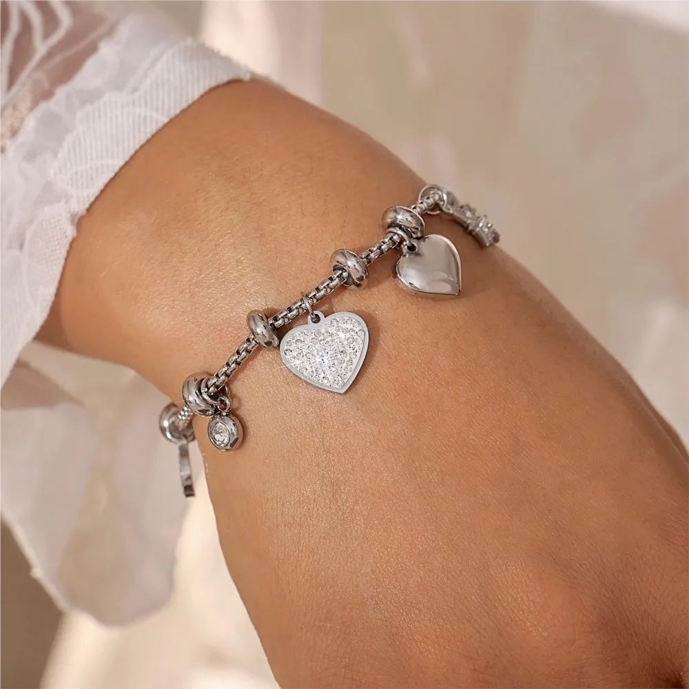 Twinkling Heart Charm Bracelet - HESTONS
