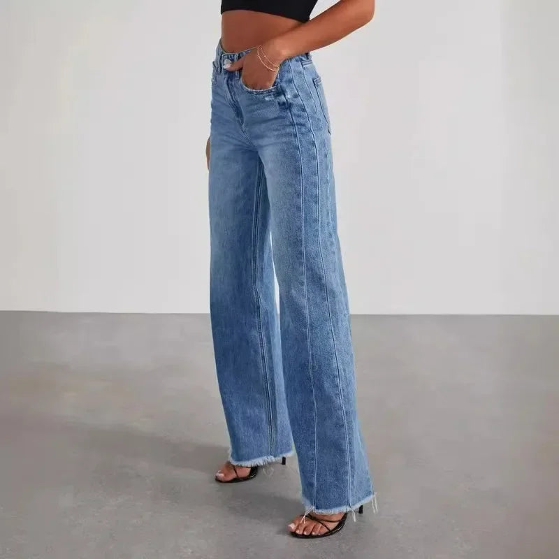 Frayed Hem Jeans - HESTONS