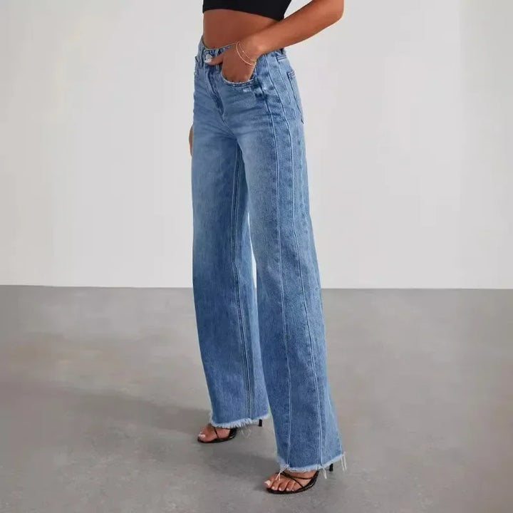 Frayed Hem Jeans - HESTONS
