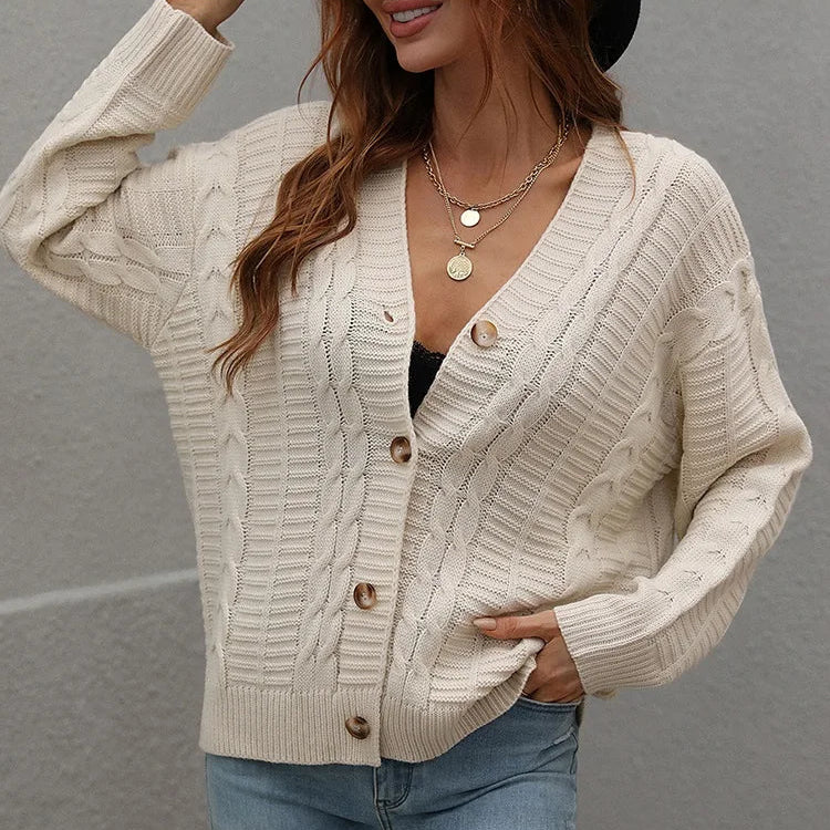 Women’s Cable Knit Button Cardigan - Shop Hestons