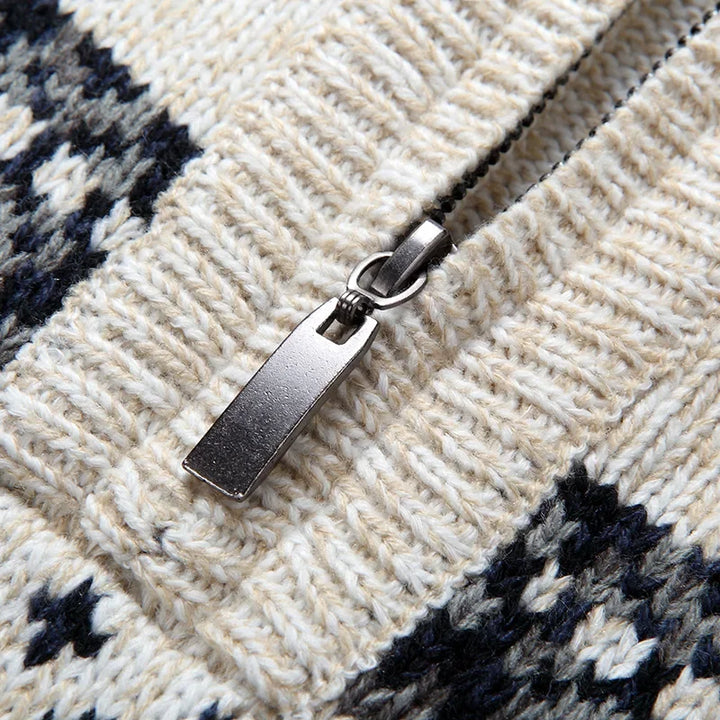 Men’s Half-Zip Reindeer Sweater - Shop Hestons