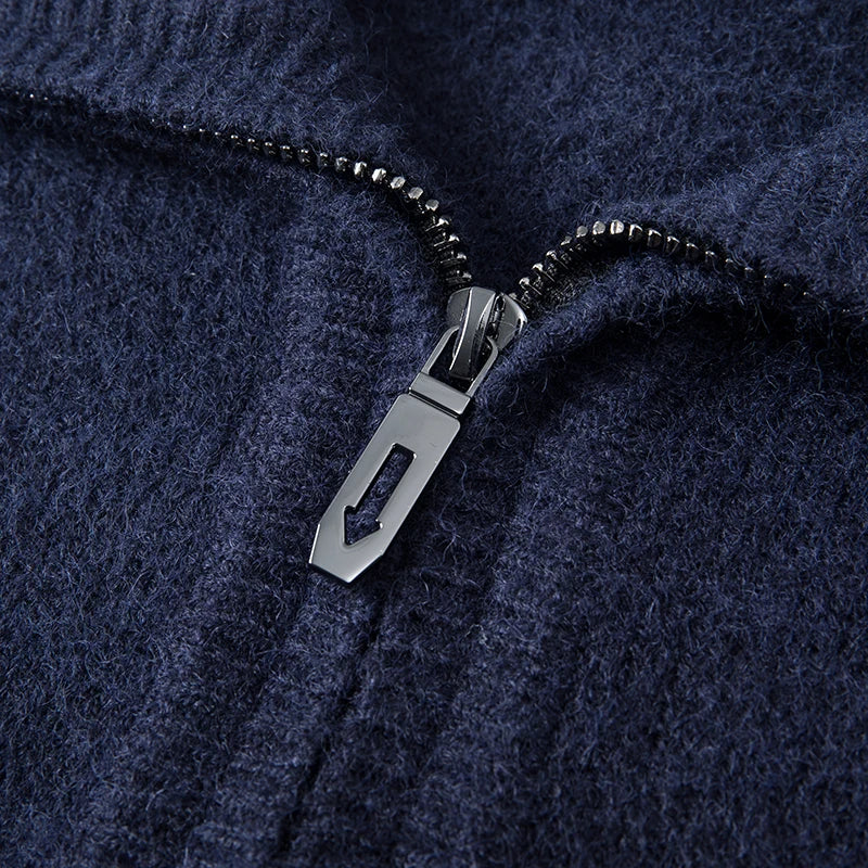 Cashmere Quarter Zip Sweater - HESTONS
