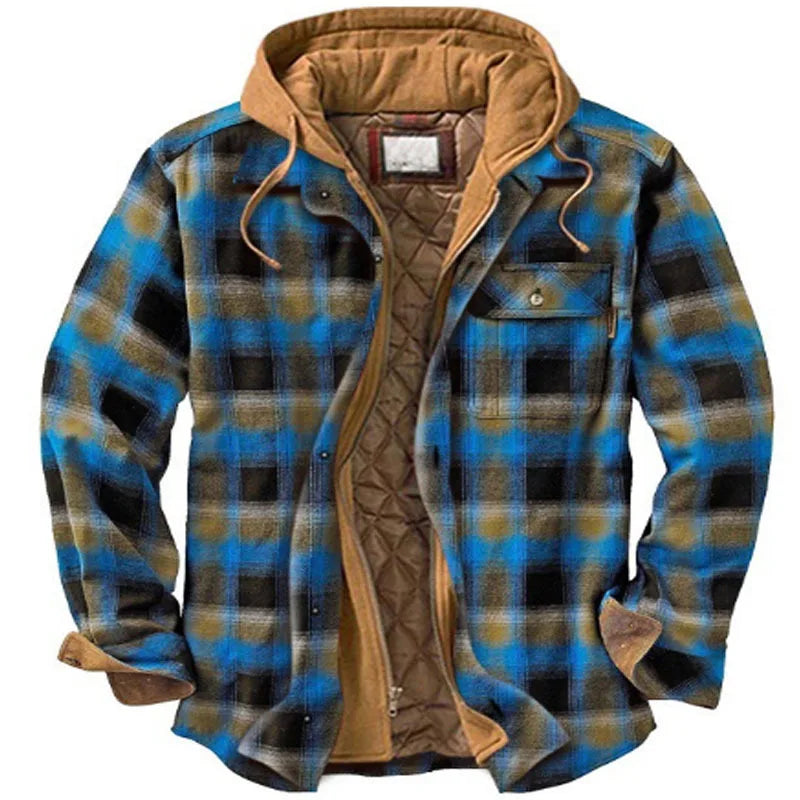 Men’s Hooded Quilted Flannel Shirt Jacket - Shop Hestons