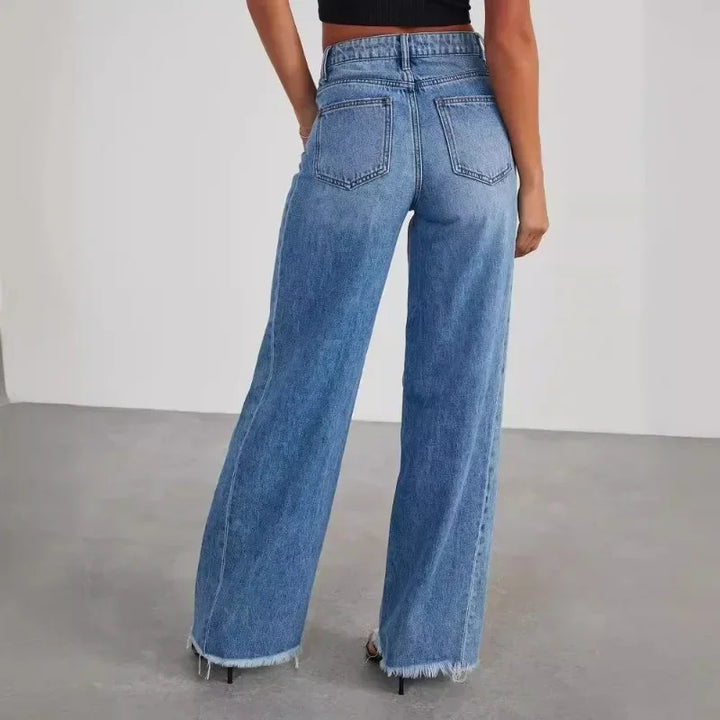 Frayed Hem Jeans - HESTONS