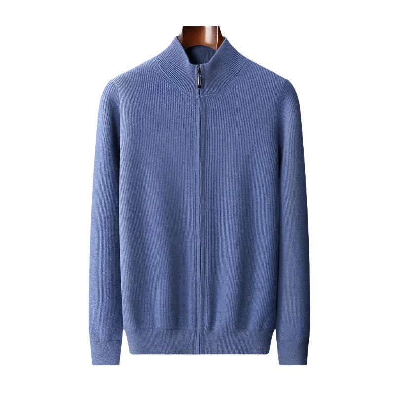 Men’s Cashmere Zip Mock Neck Sweater - Shop Hestons