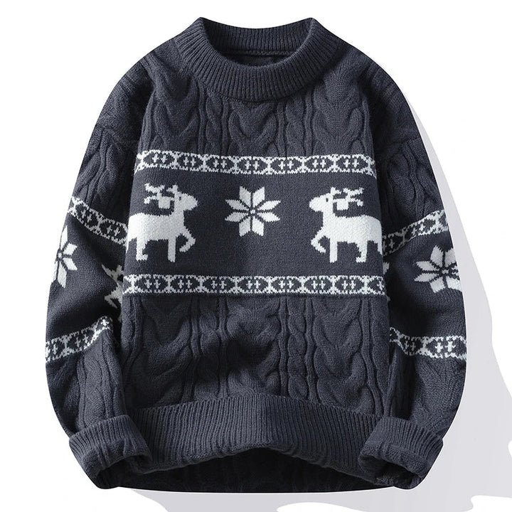 Men’s Red Reindeer Knit Sweater - Shop Hestons