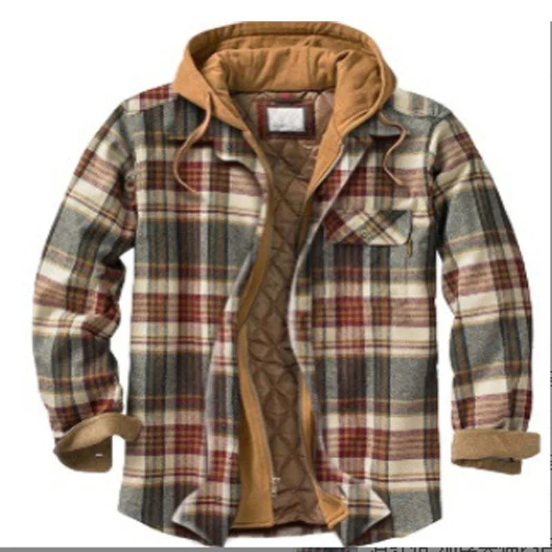 Men’s Hooded Quilted Flannel Shirt Jacket - Shop Hestons