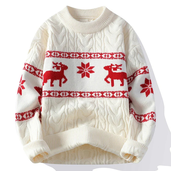 Men’s Red Reindeer Knit Sweater - Shop Hestons