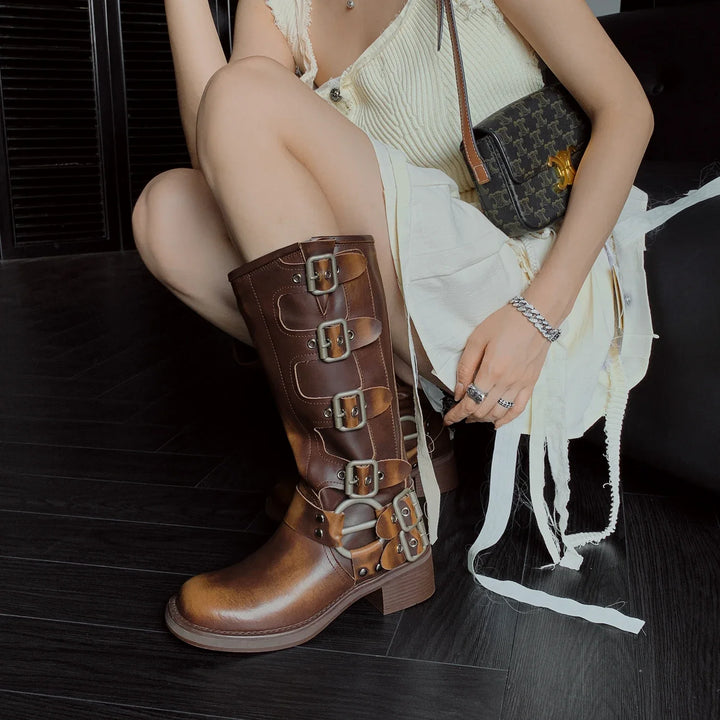 Women’s Buckled Leather Boots - Shop Hestons
