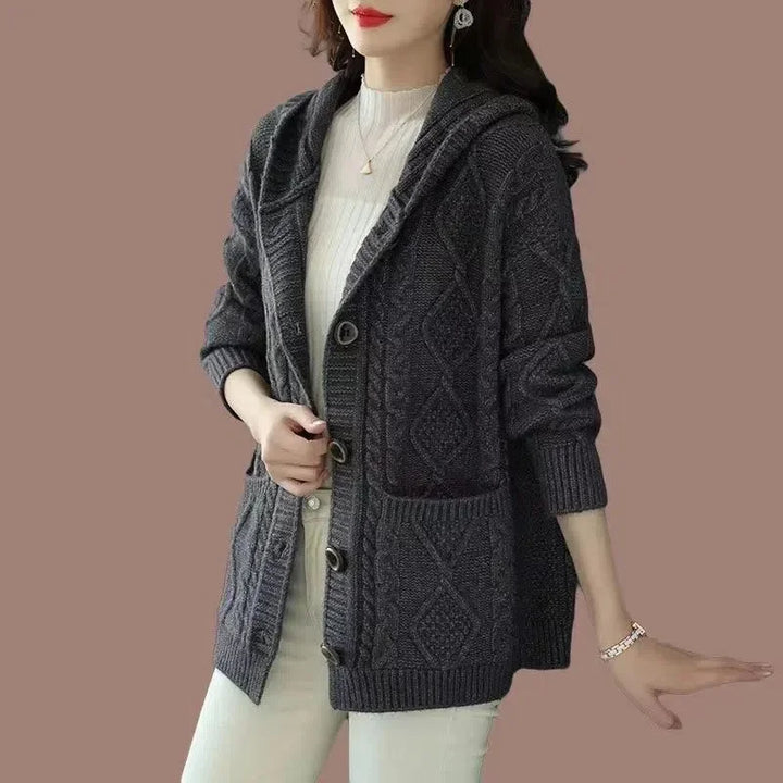 Diamond Stitch Cardigan - HESTONS