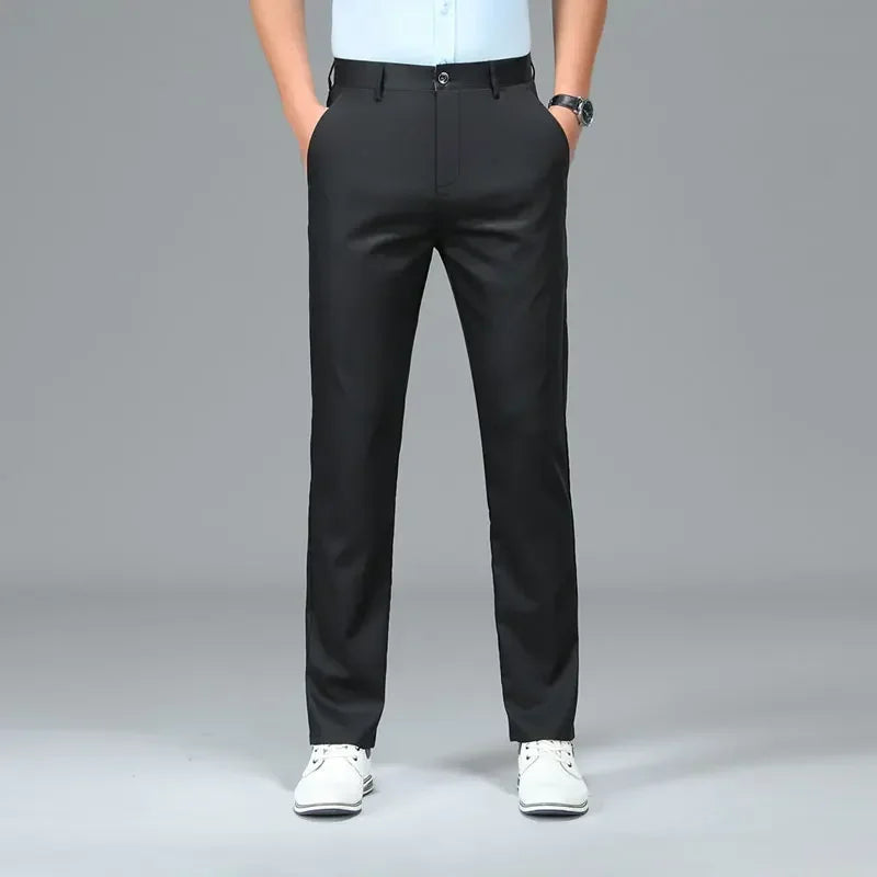 Straight Leg Bamboo Fiber Trousers - Shop Hestons