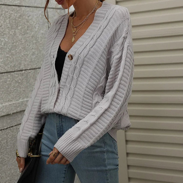 Women’s Cable Knit Button Cardigan - Shop Hestons