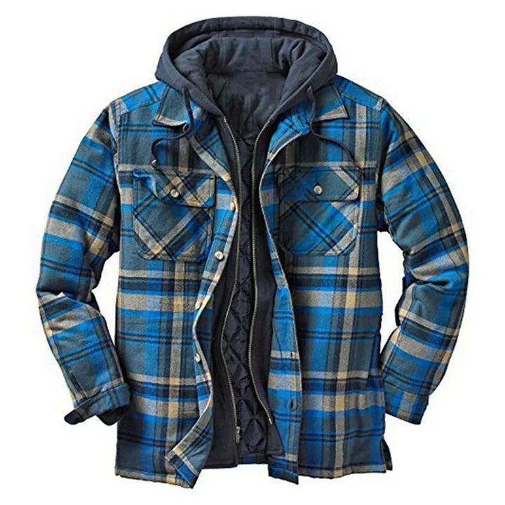 Men’s Hooded Quilted Flannel Shirt Jacket - Shop Hestons